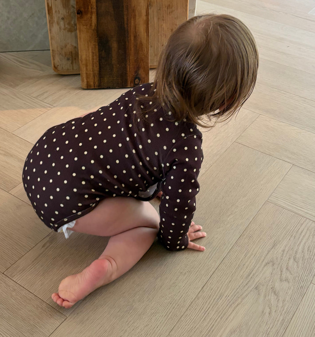The Wrap Bodysuit in Polka Dot