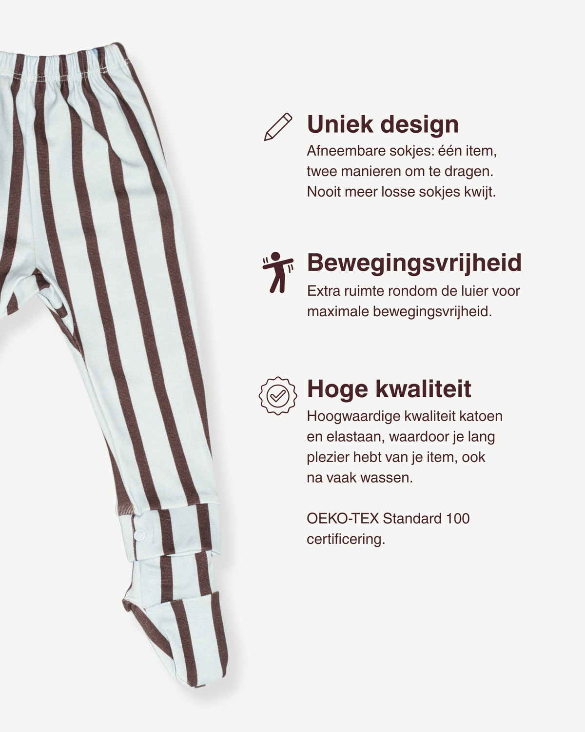 de usp's van besito baby modular legging in baby blue stripes 