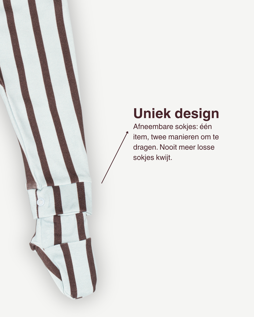 de baby legging van besito baby in blauwe streep die uniek design uitlegt en waarom je dit product moet kopen