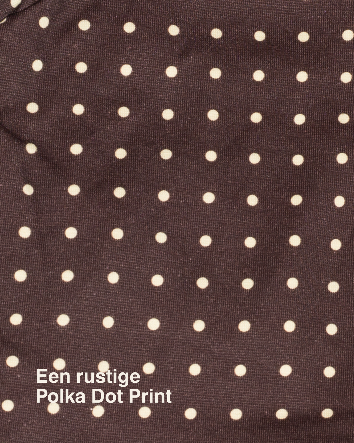 een close up van de polka dot print