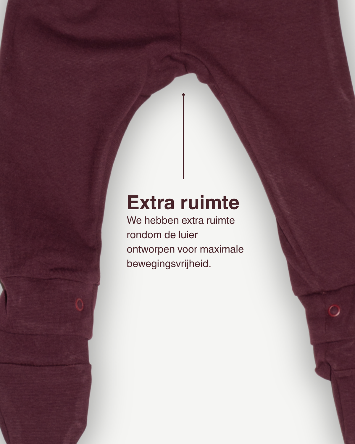 de extra ruimte ontworpen bij de luier voor extra bewegingsvrijheid legging besito baby