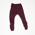 de voorkant van de modulaire legging van Besito baby in de kleur chocolate bordeaux