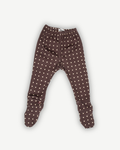 voorkant van de polkadot legging van besito baby met afneembare sokjes