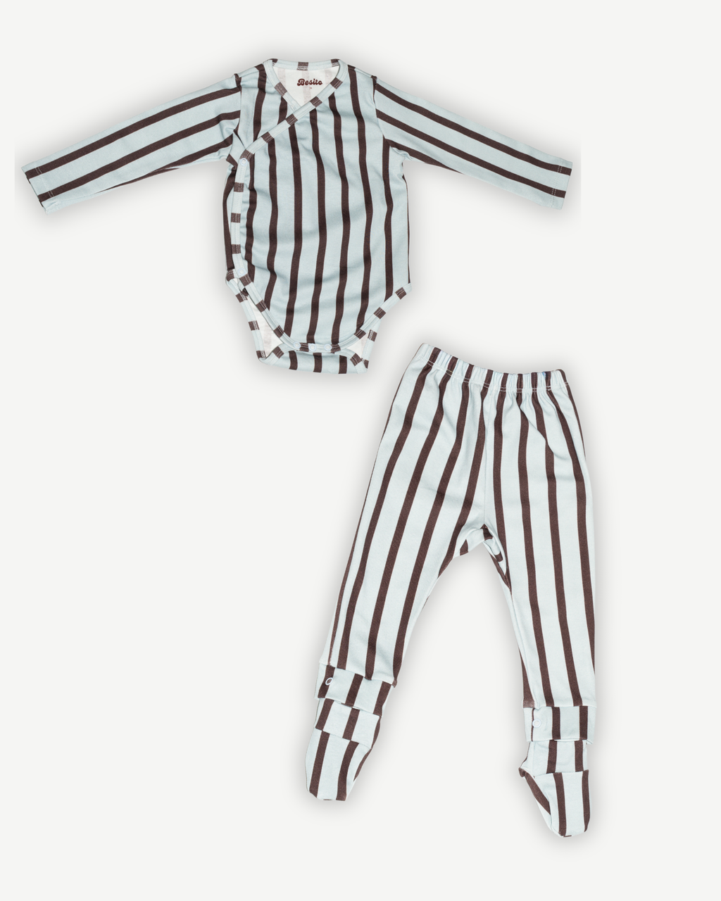 matchende set in baby blue stripes besito baby