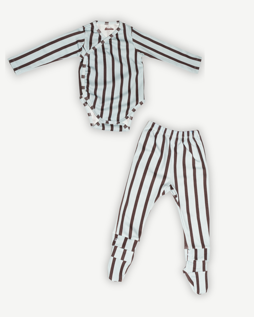 matchende set in baby blue stripes besito baby