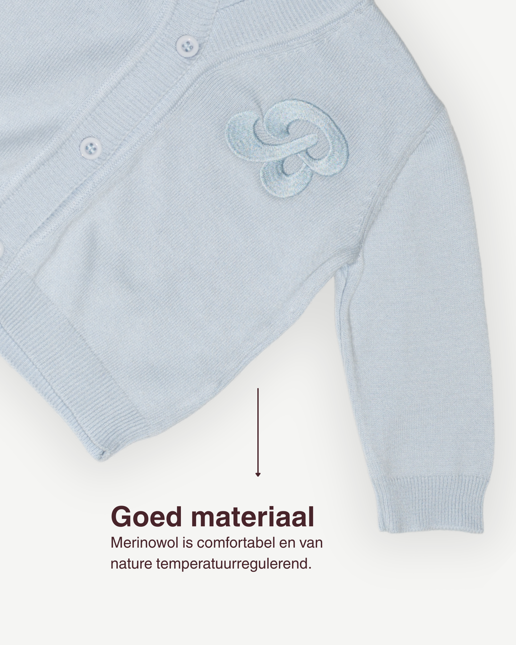 waarom je het merino wollen vestje in baby blauw wil hebben van besito baby